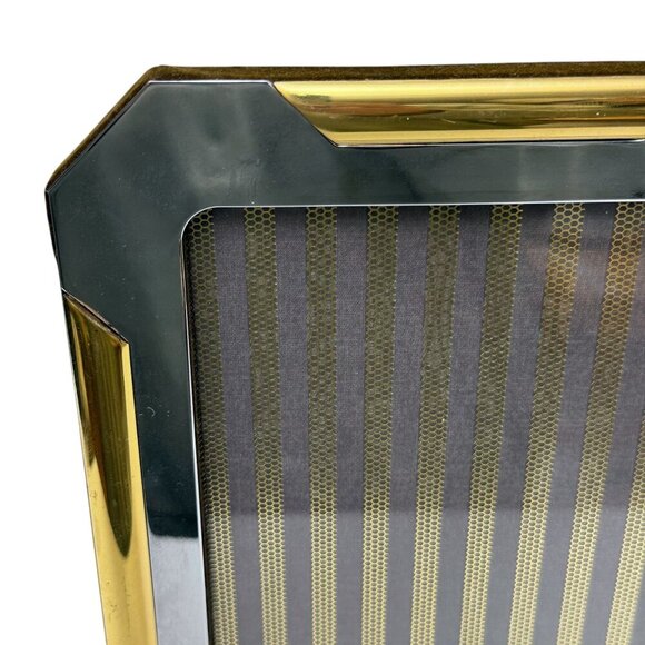 Vintage Picture Frame Metal Brass Deco MCM Modern Style 8.5" h 5x7 Made in Korea - Picture 3 of 9